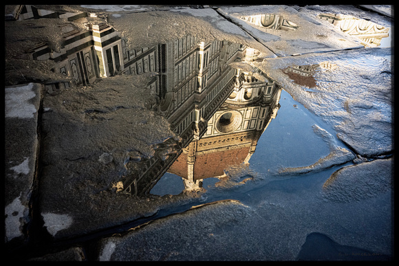 Cathedral dome reflected - Florence, Italy