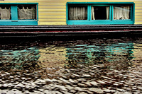 Houseboat reflection, Amsterdam
